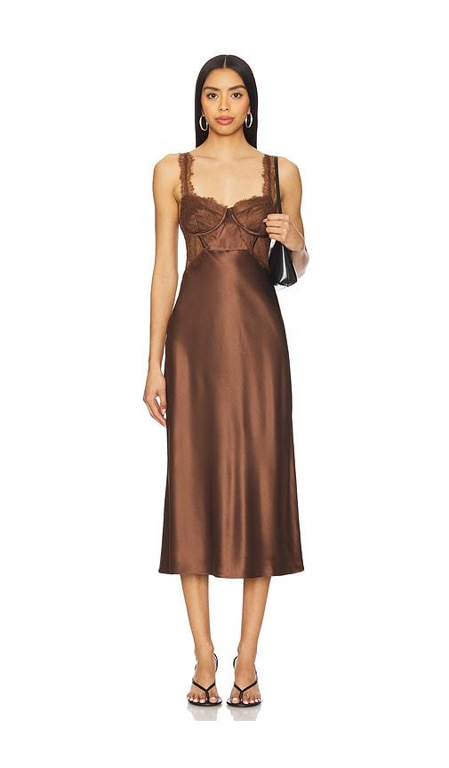 cami nyc nahida dress in chocolate. - size 00 (also in 2)