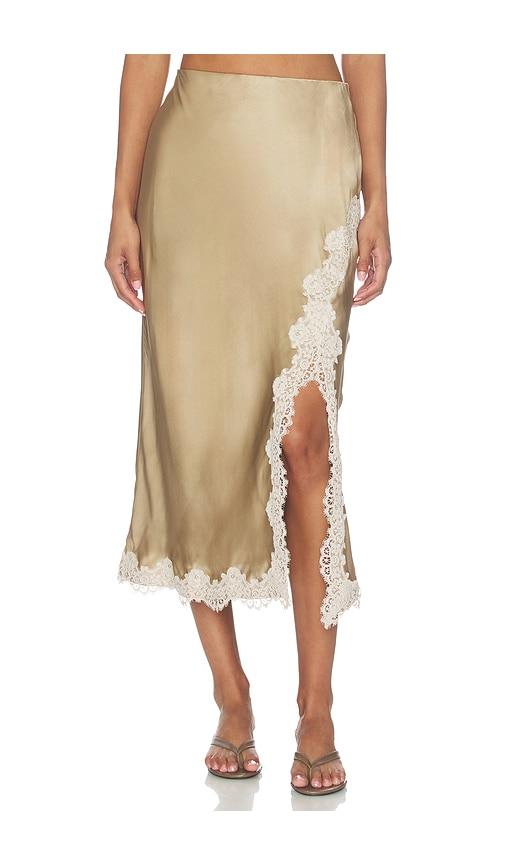 cami nyc teagan skirt in tan. - size l (also in s, m, xl)