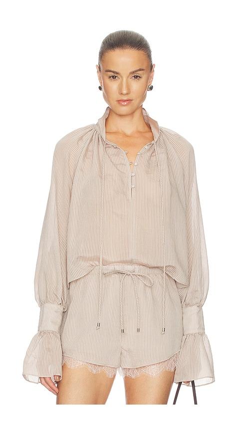 camila coelho amaya top in beige. - size l (also in m, xl)