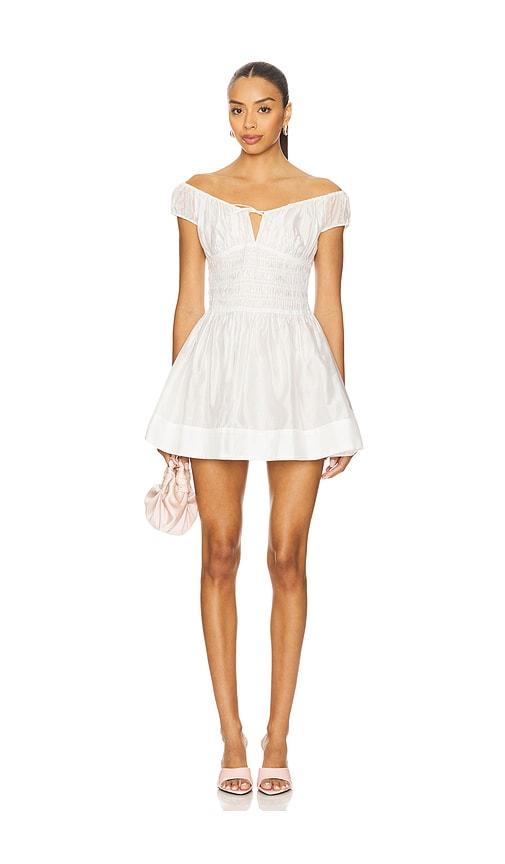 camila coelho anastacia mini dress in white. - size l (also in xs, s, m)