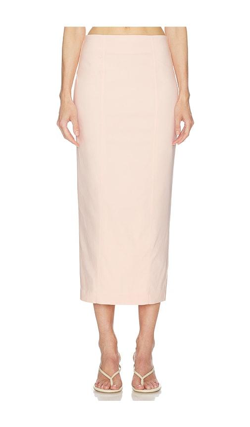 camila coelho aurora midi skirt in pink. - size l (also in m, xl)