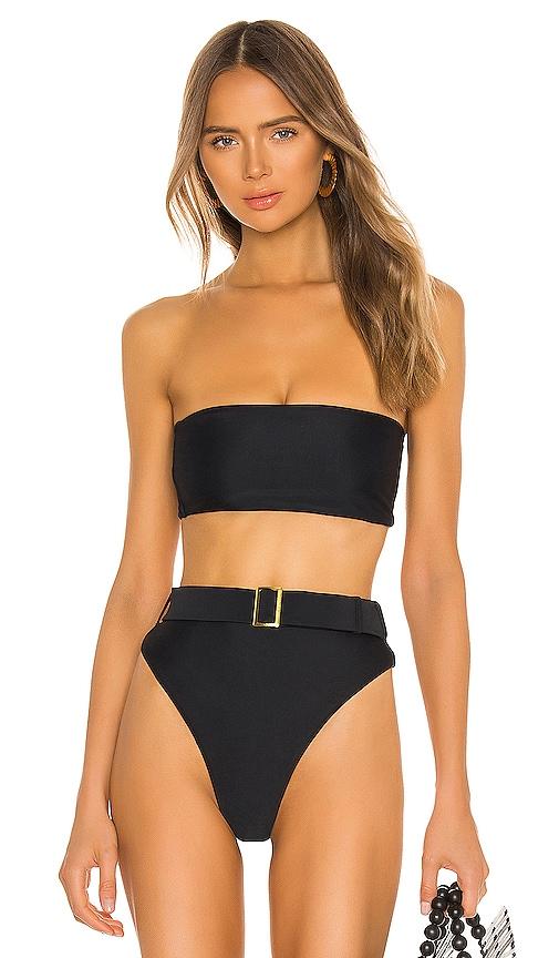 camila coelho catarina top in black. - size m (also in xxs, xs, s, xl)