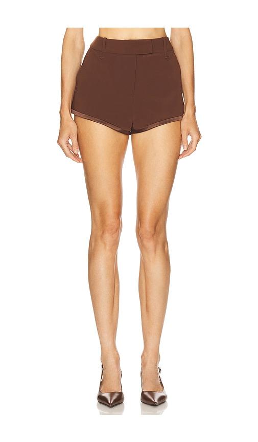 camila coelho deysi short in brown. - size l (also in m, s, xl, xs)