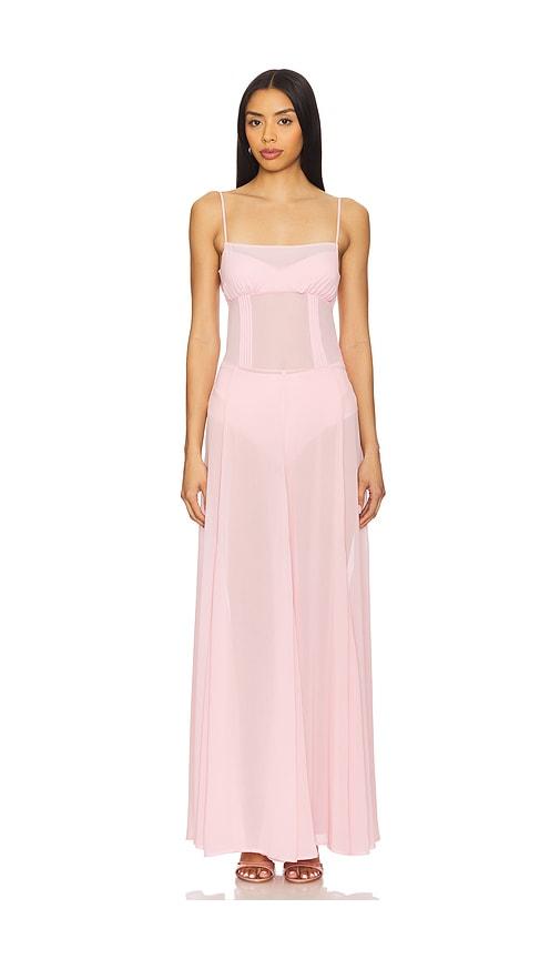 camila coelho dia maxi dress in pink. - size m (also in xl)
