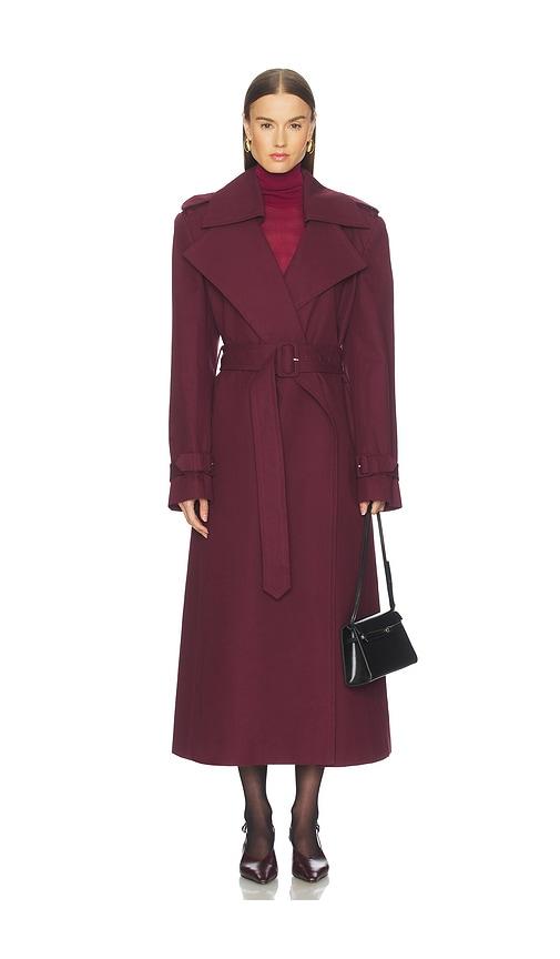 camila coelho eladia coat in red. - size l (also in xl)