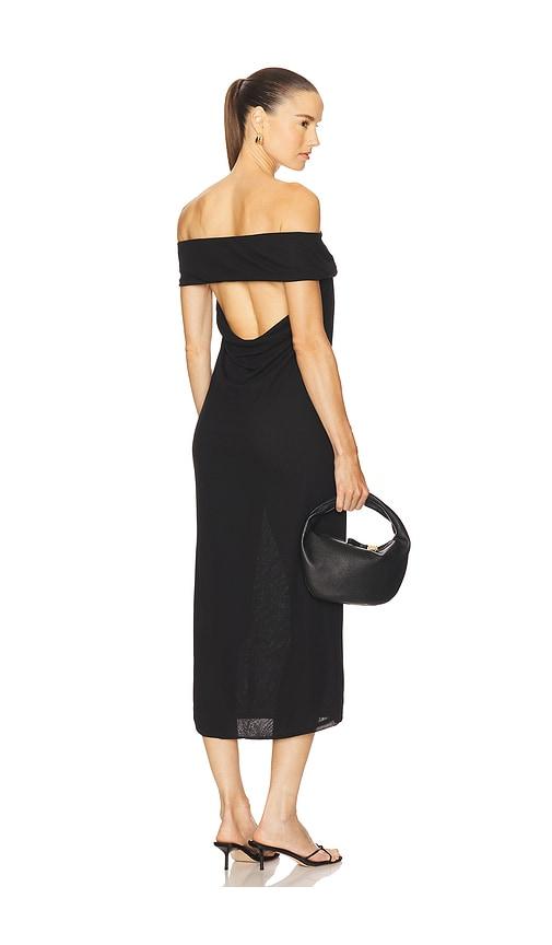 camila coelho emmaline midi dress in black. - size l (also in xs, xxs, s, xl)