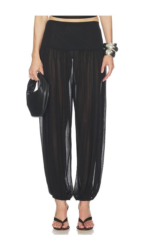 camila coelho emmaline pant in black. - size l (also in s, xl)