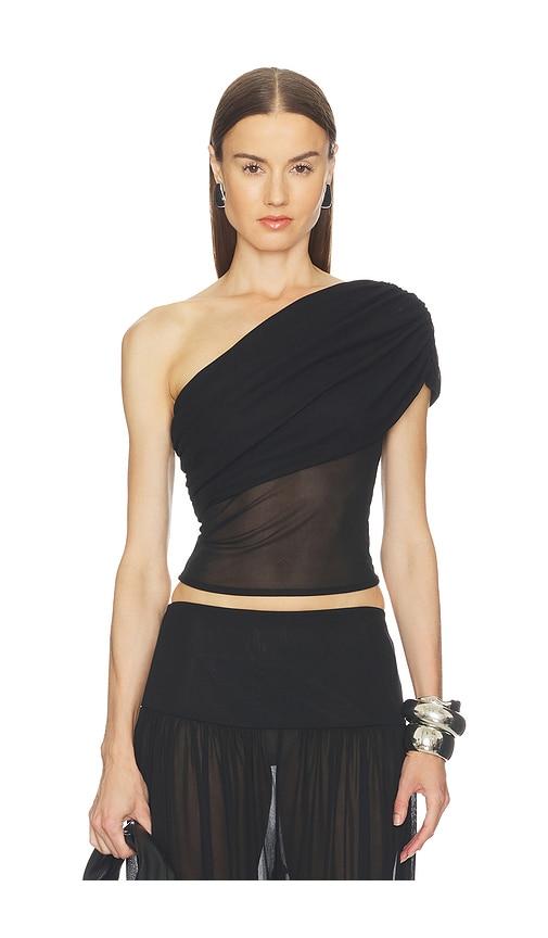 camila coelho emmaline top in black. - size l (also in m, s, xl, xs, xxs)