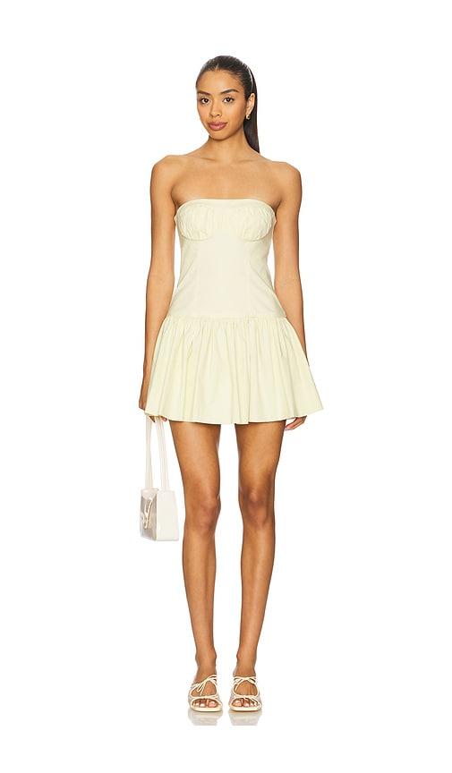 camila coelho emmie mini dress in lemon. - size m (also in xs, xxs)