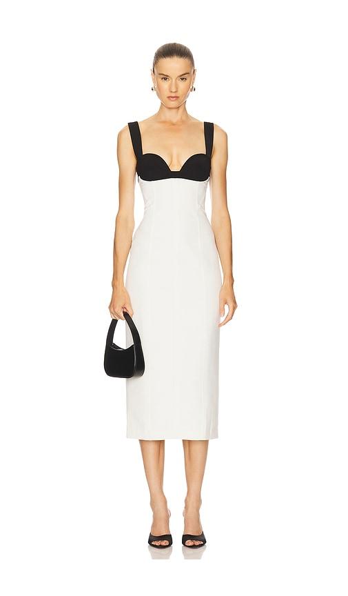 camila coelho evangelina midi dress in white. - size l (also in s)