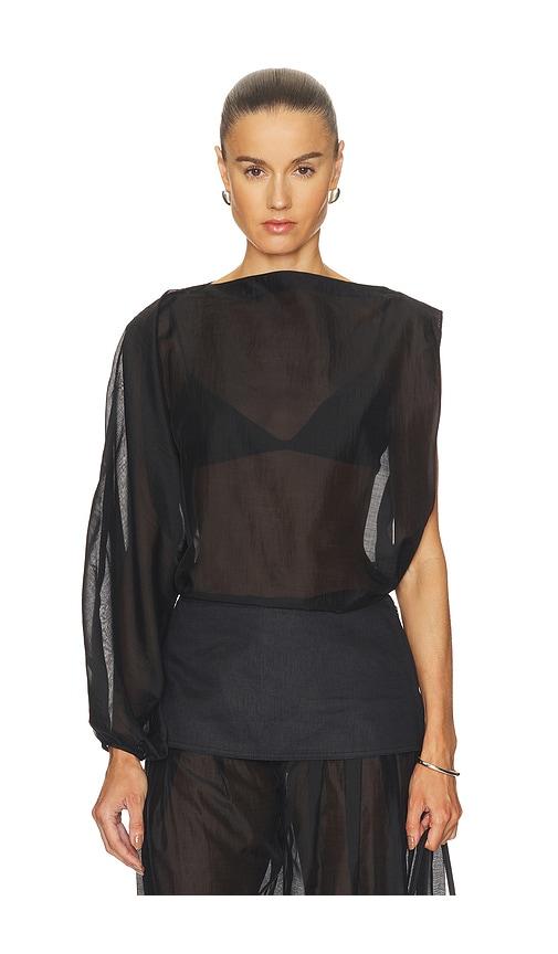 camila coelho evelia top in black. - size s (also in xl)