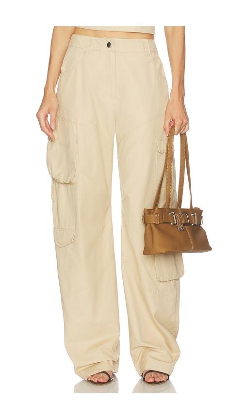 camila coelho gigi pant in beige. - size l (also in m)