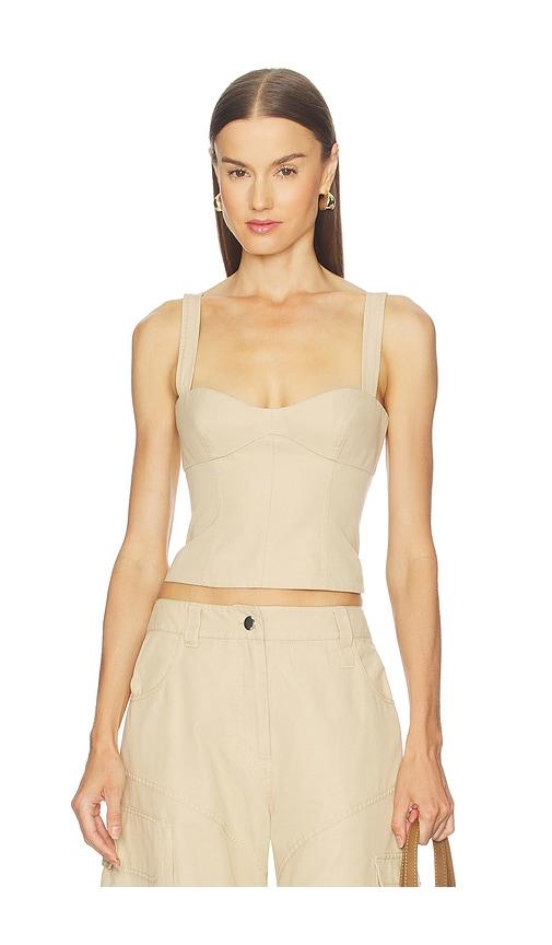 camila coelho gigi top in beige. - size l (also in xxs, xs, s, m, xl)