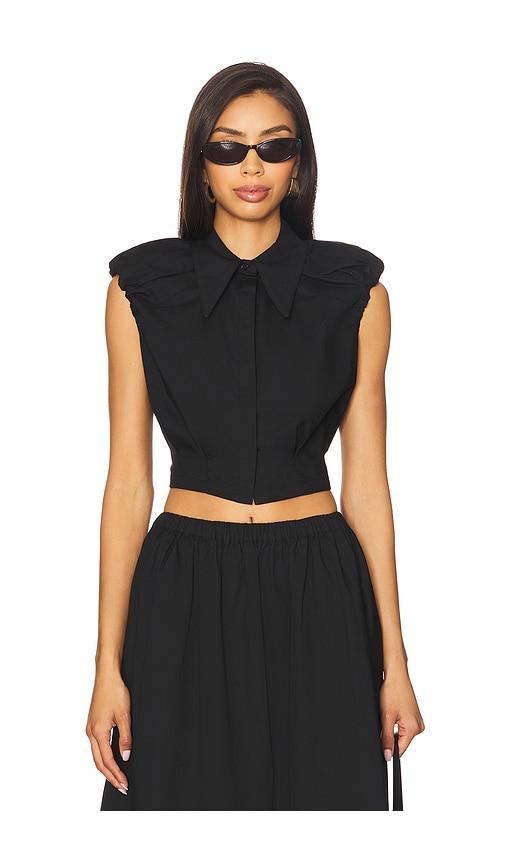 camila coelho gurina top in black. - size s (also in xxs)