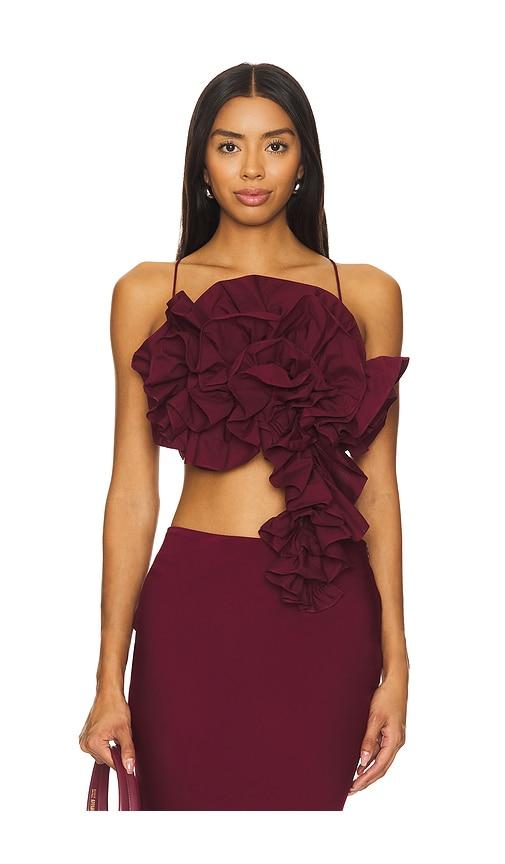 camila coelho hera top in red. - size l (also in m)