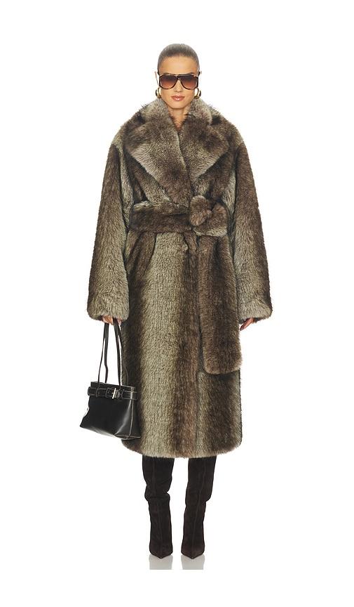 camila coelho iordana coat in charcoal. - size m (also in s, xl)