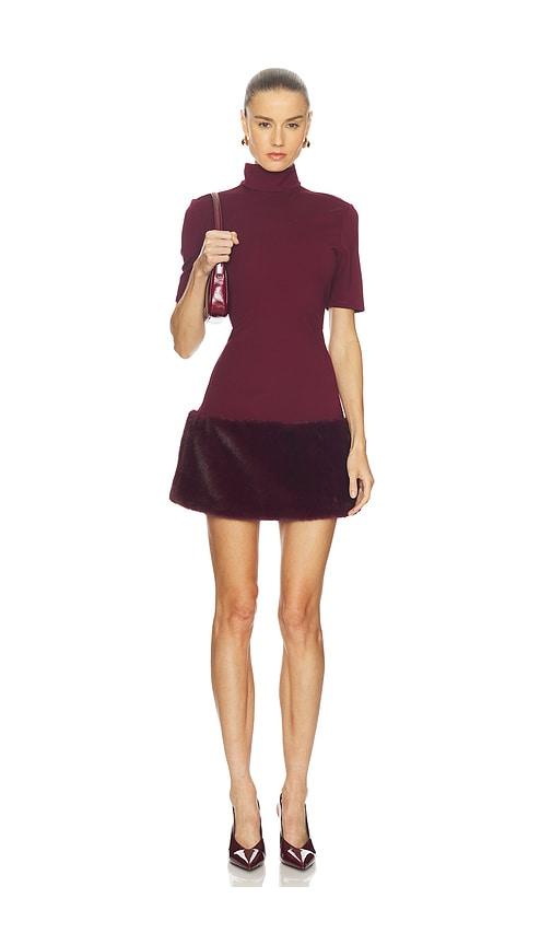 camila coelho isadora mini dress in burgundy. - size m (also in xxs, xs, s)