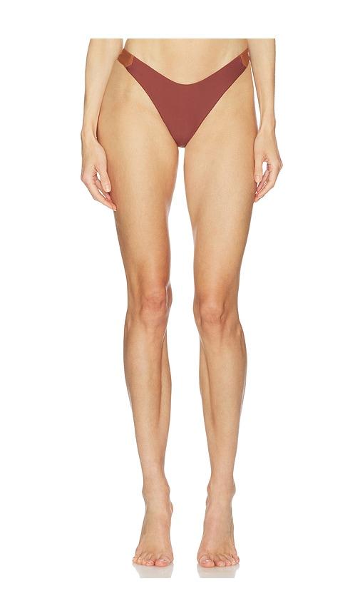 camila coelho jaslyn bottom in brown. - size l (also in xxs, xs, s, m, xl)