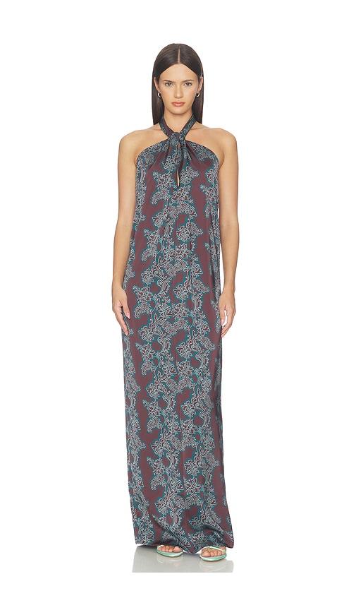 camila coelho lina gown in chocolate. - size l (also in xl)