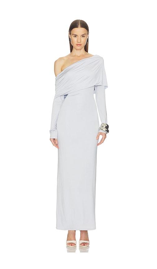camila coelho lourdes maxi dress in baby blue. - size l (also in xxs, xs, s, m, xl)
