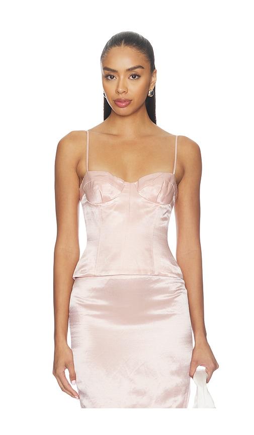 camila coelho mireya top in pink. - size m (also in xxs, xs, s)