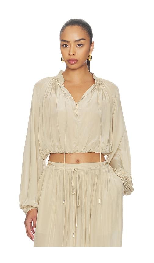 camila coelho nerea top in tan. - size l (also in s)