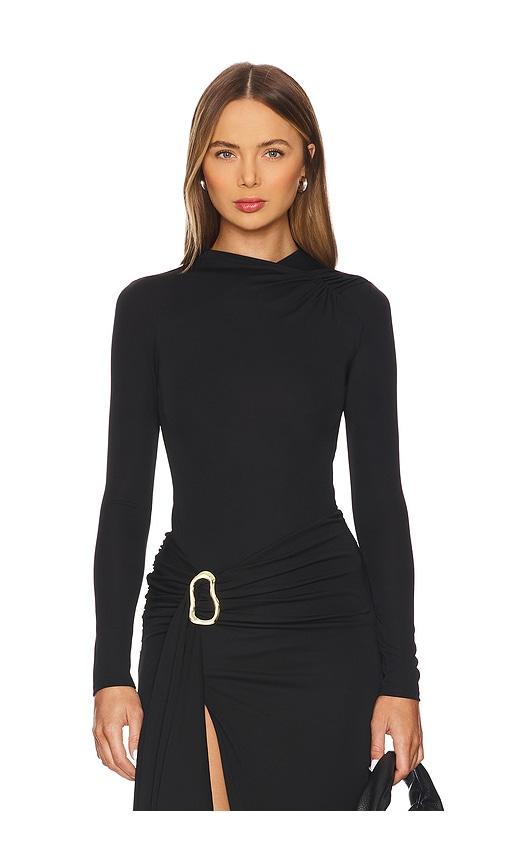 camila coelho nia bodysuit in black. - size l (also in xs, xxs, s, m, xl)