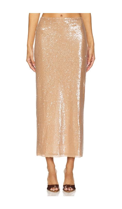 camila coelho noella skirt in neutral. - size s (also in xl)