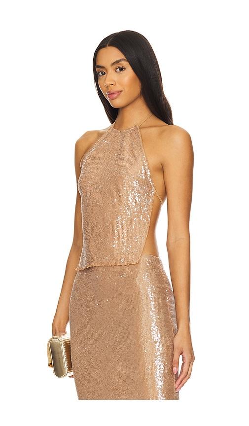 camila coelho noella top in neutral. - size l (also in m, xl)