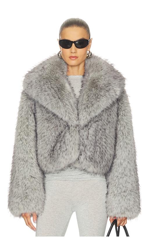 camila coelho nuria coat in grey. - size l (also in xl)