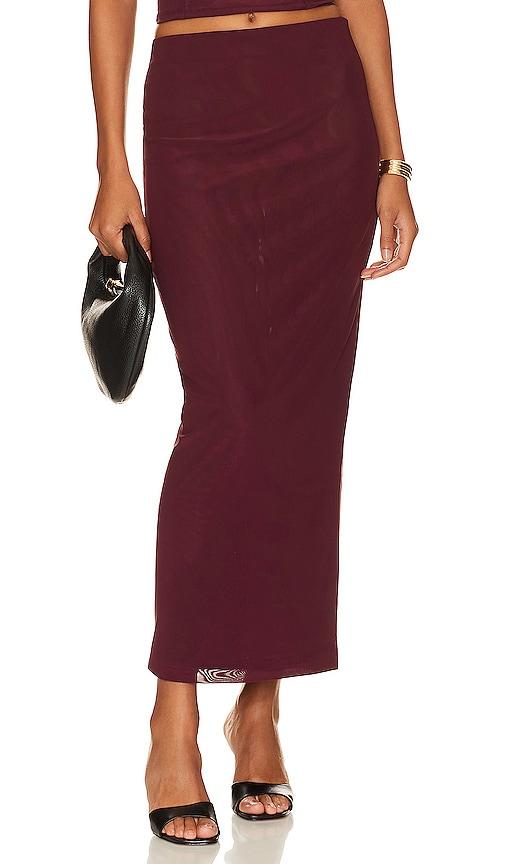 camila coelho osiris maxi skirt in purple. - size xs (also in xxs)