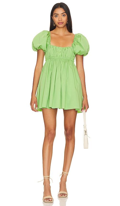camila coelho radleigh mini dress in green. - size s (also in xs, xxs)