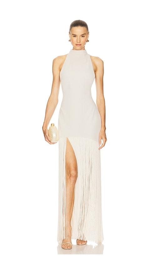 camila coelho reese maxi dress in beige. - size m (also in xl)