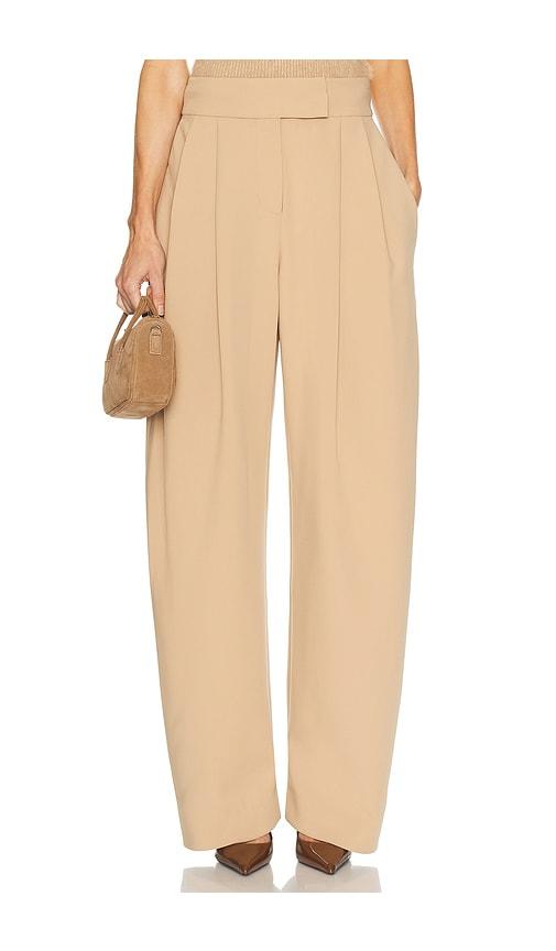 camila coelho reese pant in taupe. - size l (also in m, s, xl, xs, xxs)