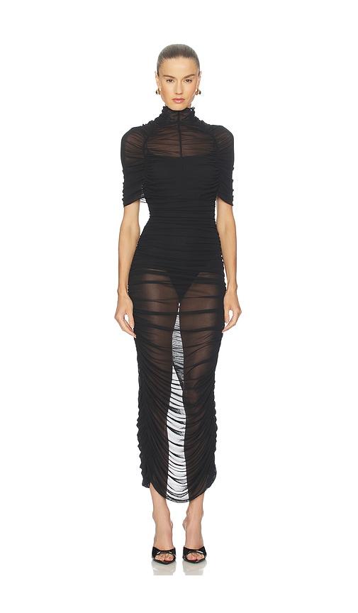 camila coelho rocio midi dress in black. - size l (also in s, m)