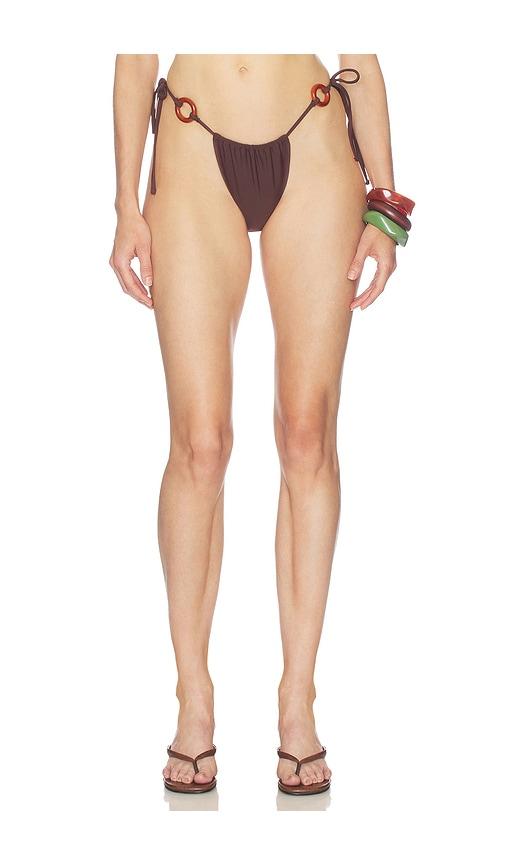 camila coelho romelia bottom in chocolate. - size l (also in m, s, xl, xs)