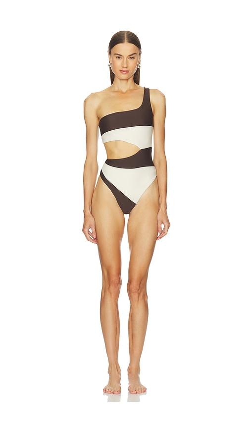 camila coelho rumba one piece in brown. - size m (also in s, xl, xs, xxs)