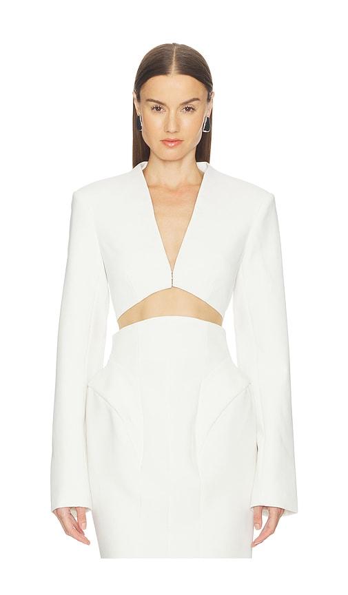 camila coelho selma jacket in ivory. - size m (also in s, xs)