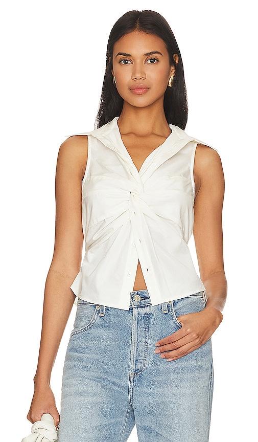 camila coelho syd top in white. - size l (also in m, xs)