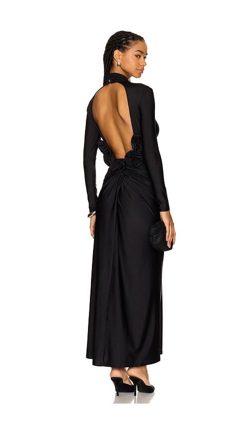 camila coelho telma maxi dress in black. - size xs (also in xxs)