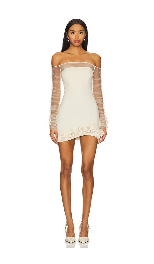 camila coelho thais mini dress in cream. - size l (also in xxs, xs, s, m, xl)
