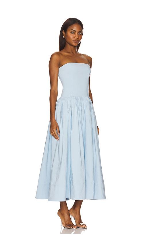 camila coelho tomasia midi dress in baby blue. - size m (also in s, xs, xxs)