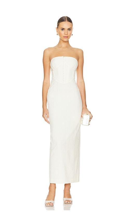 camila coelho vista midi dress in beige. - size m (also in l)