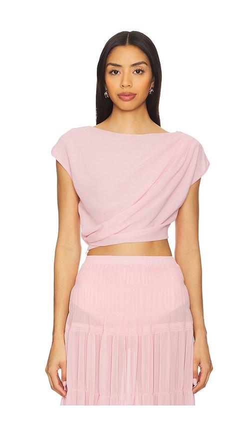 camila coelho yara crop top in pink. - size m (also in s, xl)