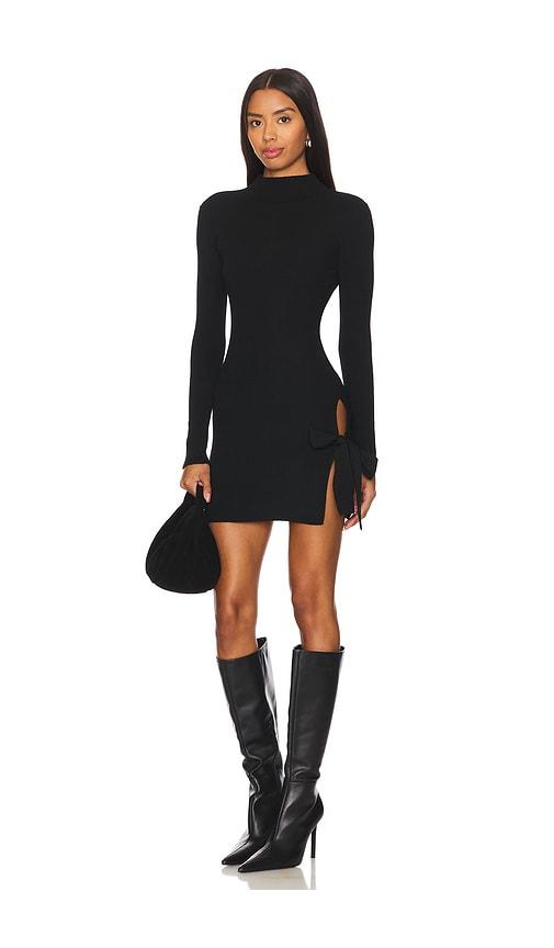 camila coelho yvonne mini dress in black. - size l (also in xs, xxs, s, m, xl)