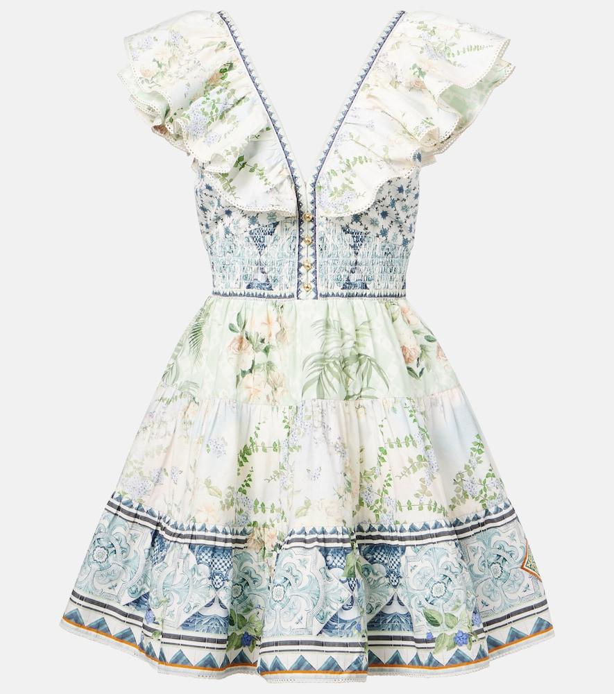 camilla crystal-embellished cotton minidress