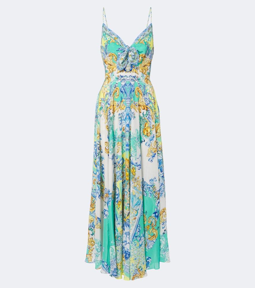 camilla embellished printed silk maxi dress