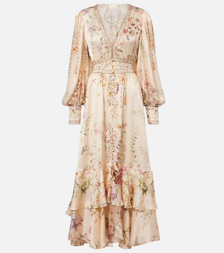 camilla embellished printed silk maxi dress