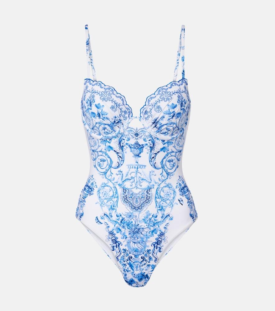 camilla embroidered printed swimsuit