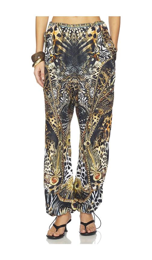 camilla parachute pant in black,yellow. - size xs (also in xxs)